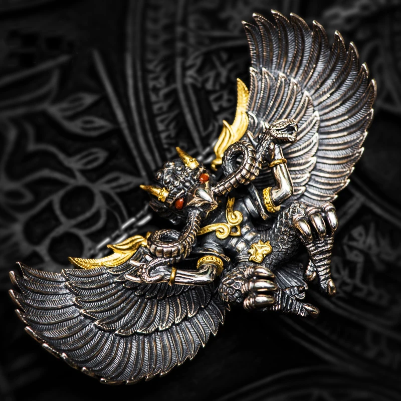 YS Grand Exhibition Hongtu Golden Winged Roc Bird Pendant Dominant Necklace Handmade Male Inlaid Pendant Wen Qi Jewelry Pendants