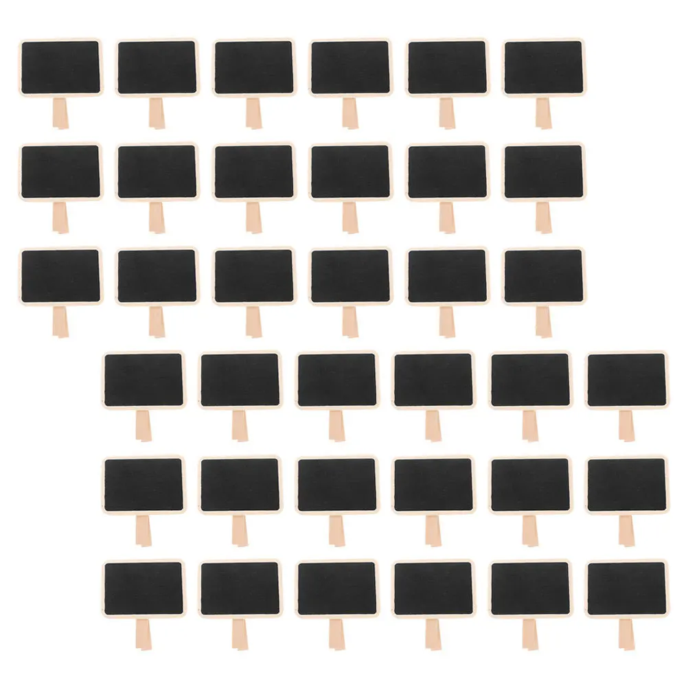 50 قطعة مقاطع السبورة الخشبية الصغيرة لوحات رسائل السبورة لتسميات الطعام مذكرة المنظم بوفيه تسجيل العلامات هدايا الحفلات المطبخ #6