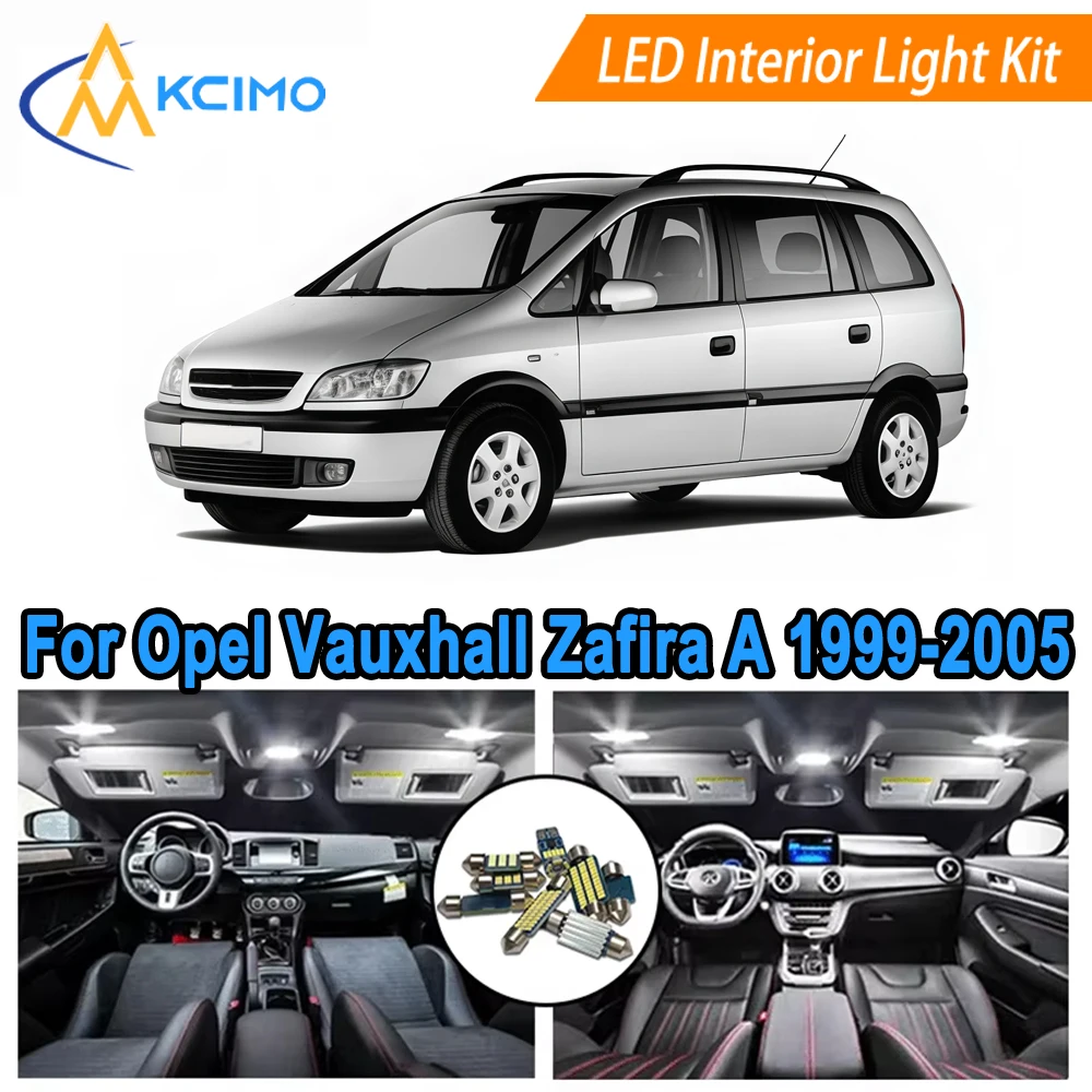 

LED Interior Lights For Opel Vauxhall Zafira A 1999-2005 Dome Map Door Courtesy Super Bright 6000K Interior Light Bulb Set