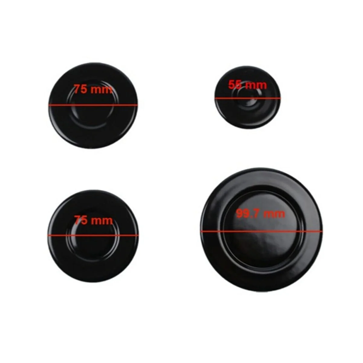 Cooker Burner Cap 4 pcs Compatible with Euro burners kitchen accessories cooker spare parts and compatible parts matte color