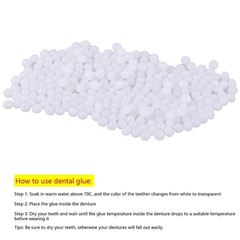 5/10/20/50/100g resina dentária formável cola de dentes enchimento temporário reparação de dentes maquiagem partículas de material dentário