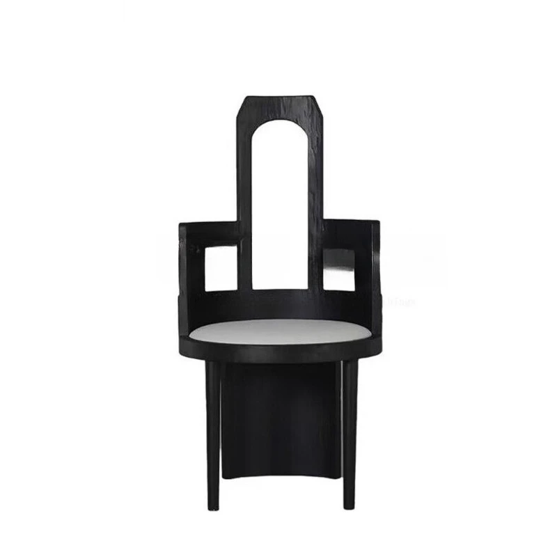 Medieval Silent Wind Simple Black Book Chair Computer Back Chair Armrest Book Desk Chair