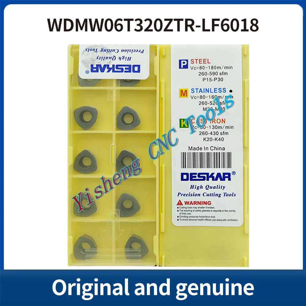 

DESKAR 100% оригинал WDMW06T320ZTR LF6018 Оригинальные фрезерные пластины с ЧПУ WDMW 06T320 ZTR LF 6018