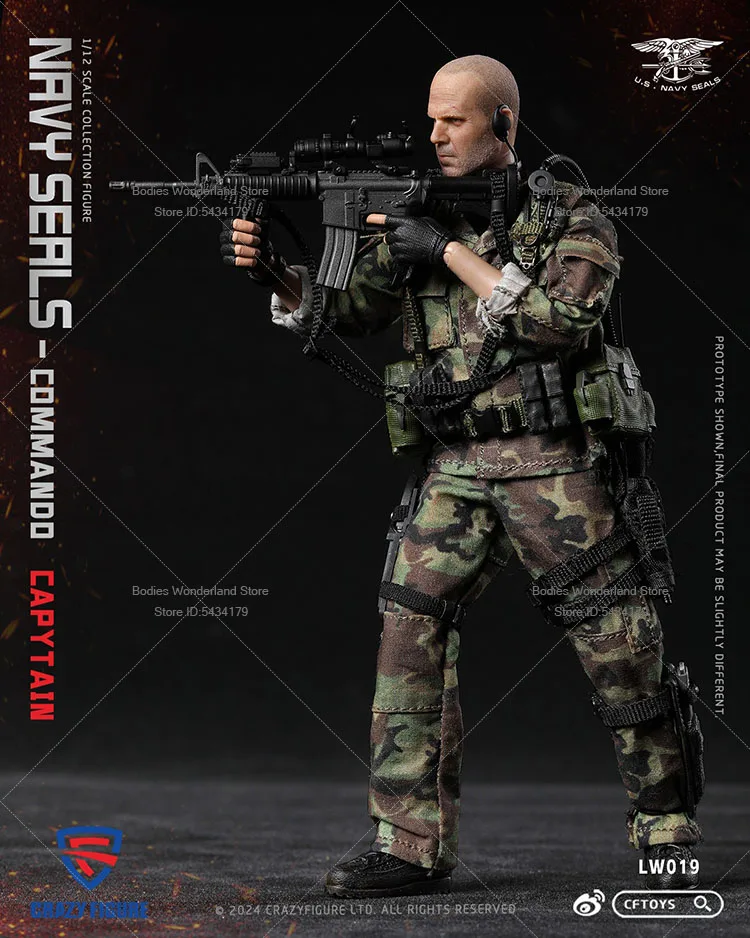 In Stock CFTOYS LW019 1/12 Scale Male Soldier Seal Special Forces Assault Team Leader 6inch Action Figure Doll Collection