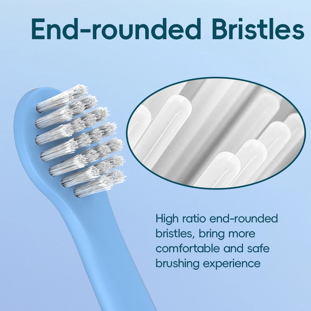 Kids Replacement Toothbrush Heads Compatible with Philips Sonicare Electric Toothbrush, Soft Bristles Brush Head for HX6042/94