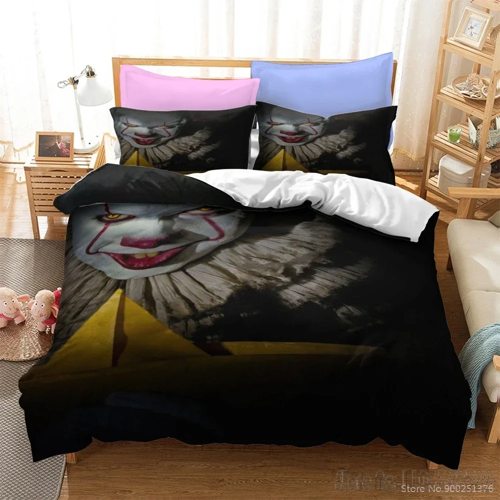 Stephen King's It Twin Full Queen King Duvet Cover Set HD Comforter Cover Bedclothes for Kids Bedding Sets Bedroom Decor