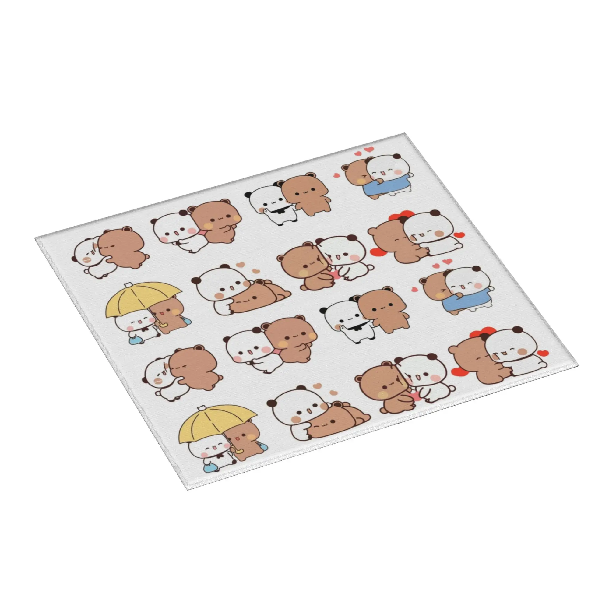 Bubu Dudu Bear And Panda Non Slip Kitchen Counter Protector Mat Barware Tableware Reusable  Bathroom Drying Mat For Kitchen