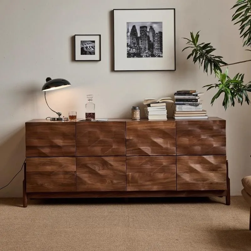

North American black walnut chest cabinet, bedroom eight-bucket cabinet, drawer cabinet, solid wood storage cabinet