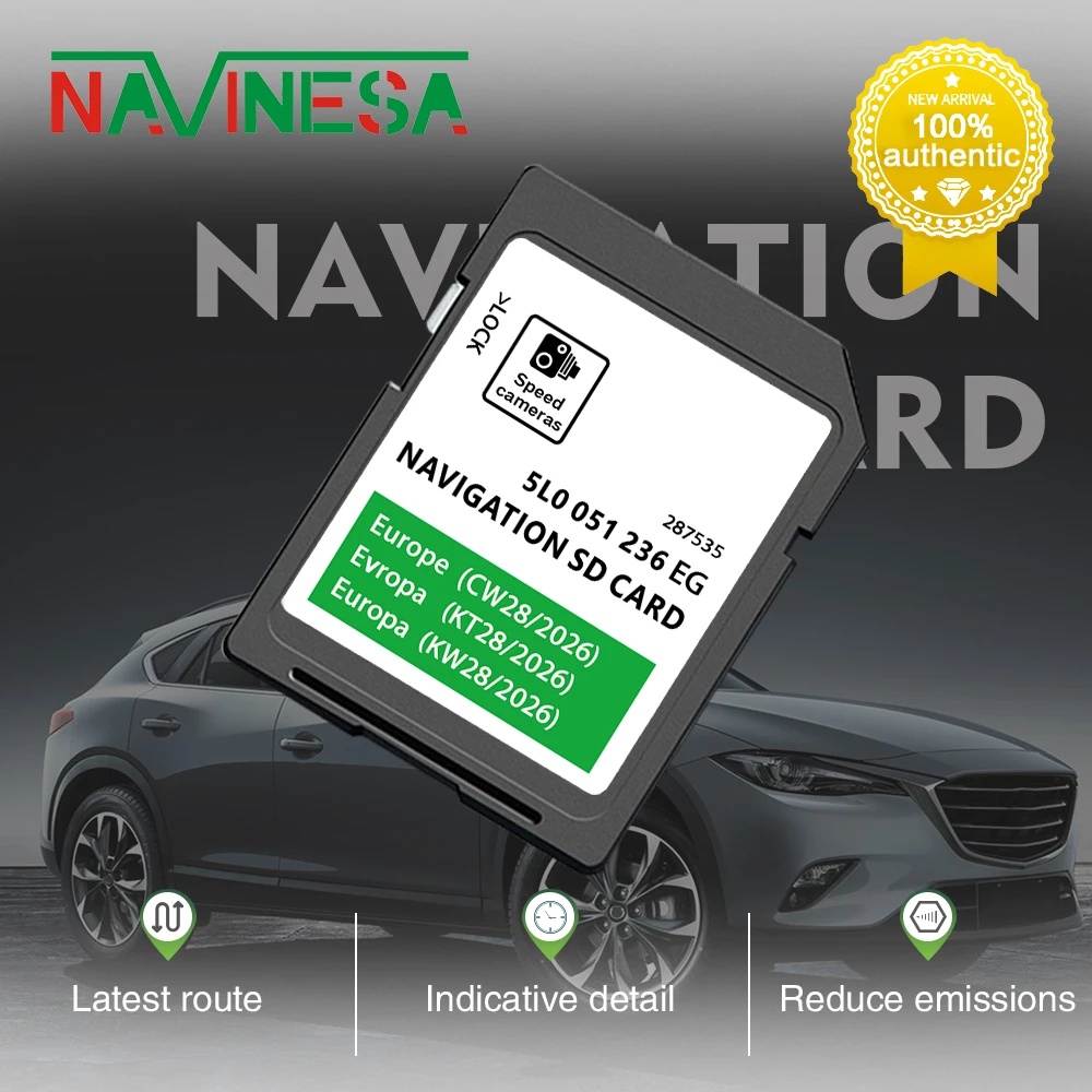 

Navigation Mib2 for Skoda Superb from 2015 to 2020 Car Map Cover Denmark Estonia Finland France Germany 32GB