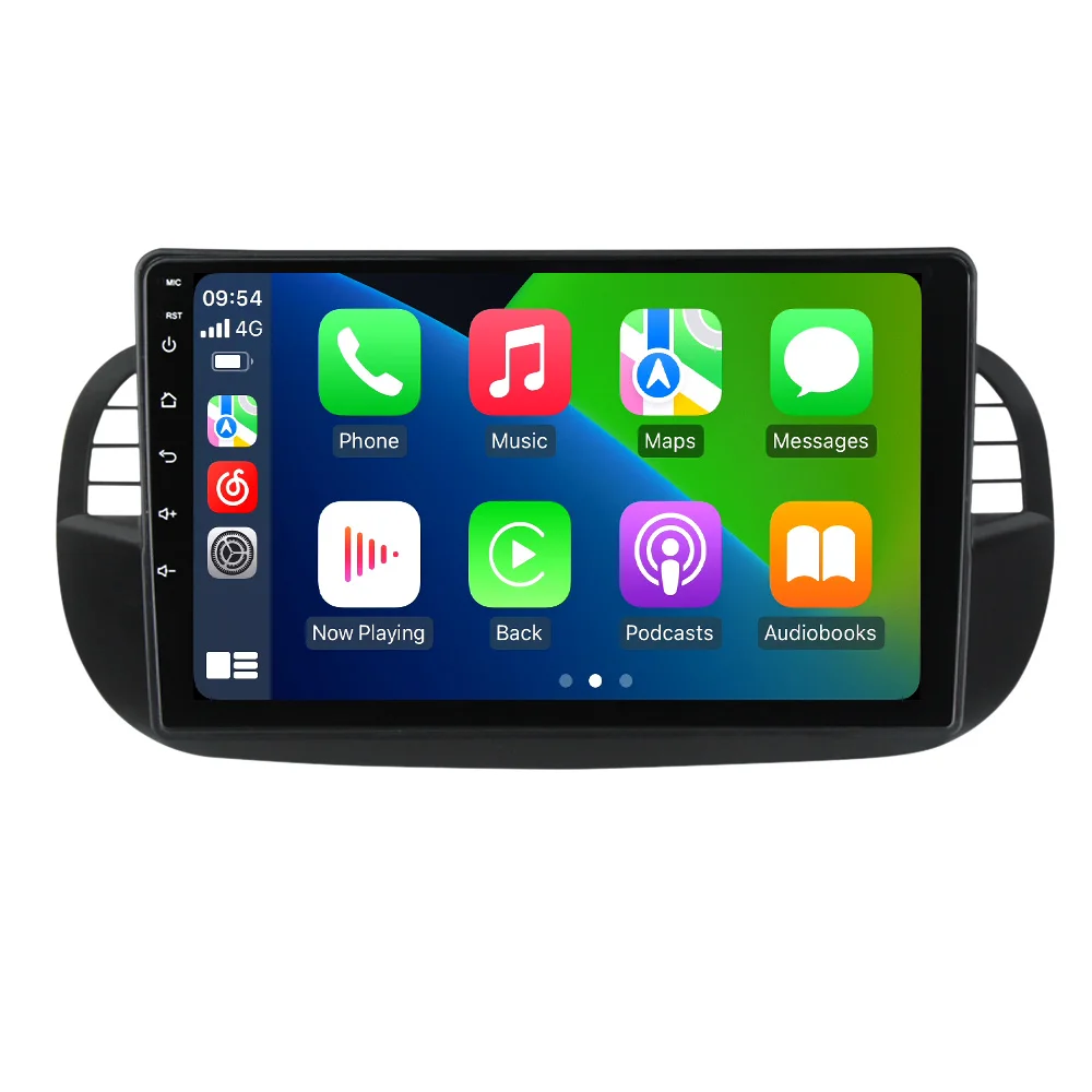 MEKEDE 9'' Wireless CarPlay Android Auto Intelligent Car System For Fiat 500 Abarth 2007-2015 WIFI Car Radio Multimedia Player