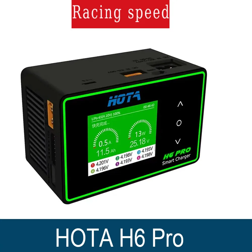 

HOTA H6 Pro Duo AC 200W DC 700W 26A Mini Battery Charger 1-6S Lipo NiMh Li-ion Ni-Cd Digital RC Balance Charger Discharger