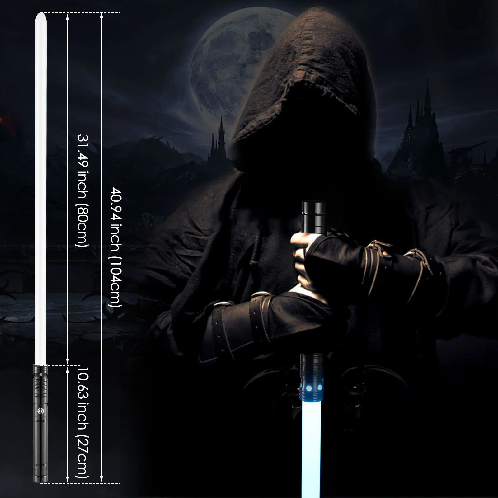 WANARICO  RGB 15 Colors Variable Lightsaber With 10 Sound Modes Laser Sword FX Duel Metal Aluminum Handle LED Lightsaber USB C