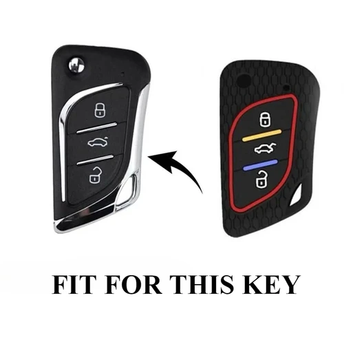 Imagen 1 del producto Funda de silicona para llave de coche, conjunto de bolsa de carcasa para KD B30 NB30 / VVDI Universal XKLKS0EN, accesorios para coche, funda de goma para mando a distancia de coche