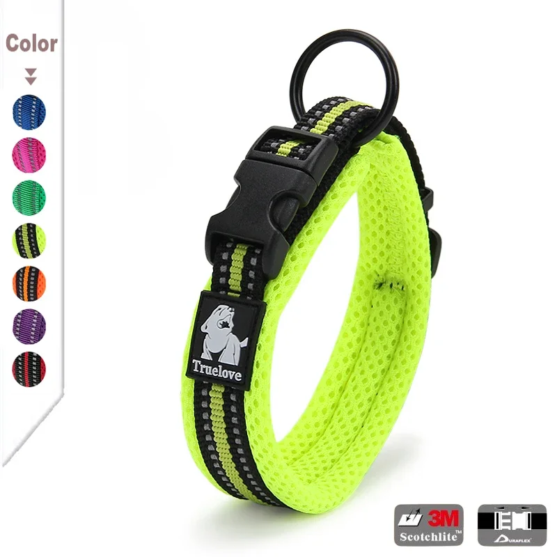 Winhyepet Dog Walking Collar Comfort Padded with Buckle Nylon Traveling Collar Tactical Dog Suplies 11 Colors Size XXS-XXXL