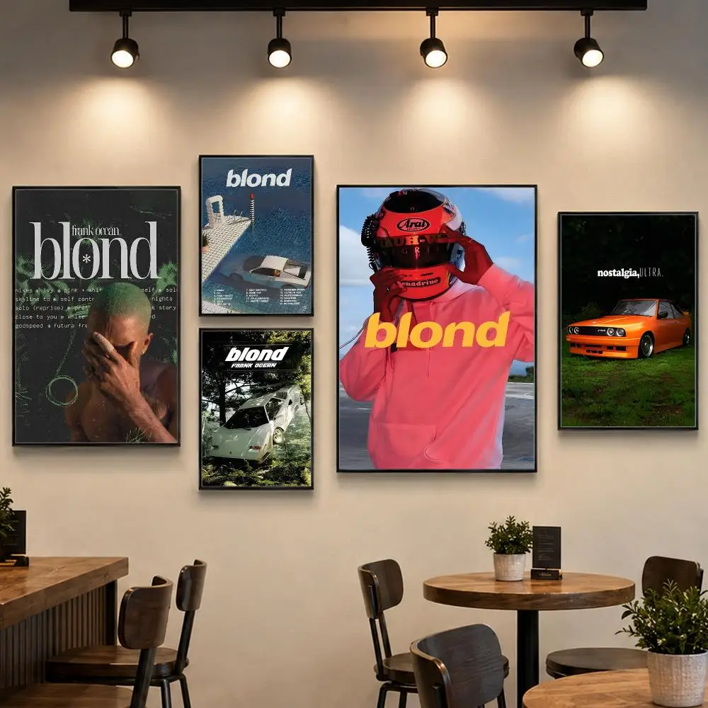 Pop Album Blond Poster PP Paper Wall Art for Living Rooms Bars Cafes Stylish Home Decor Gift