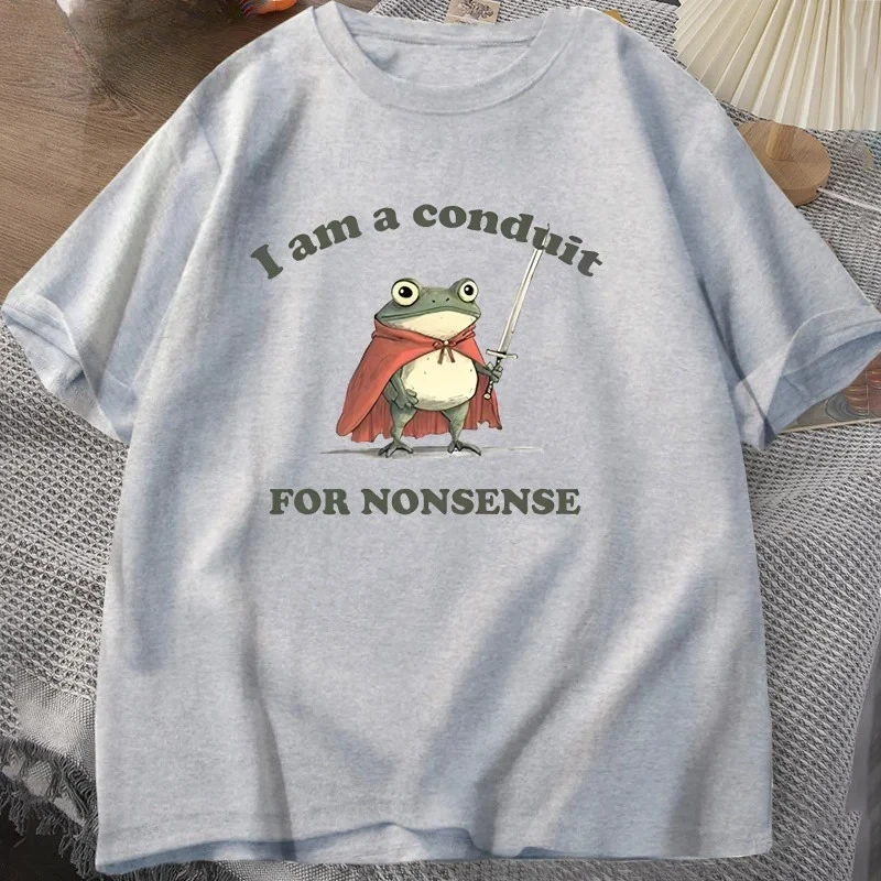 أنا قناة للغواس تي شيرت الرجال النساء مضحك غريب الأساسية الضفدع التي شيرت المحملة الكبار الجرافيك تي شيرت الفكاهة امرأة الملابس #5