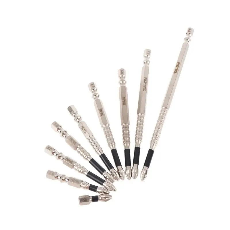 3/4/5/6/9PCS Upgraded Non-slip PH2 Impact Driver Bit Set With Magnetic Screwdriver Tool 25-150mm Non-slip WaterProof Bits