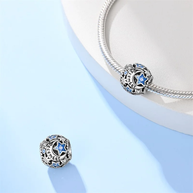 925 Sterling Silver Birthstone From January To December Charms Beads Fit Original Bracelet DIY Women Exquisite Jewelry Gifts