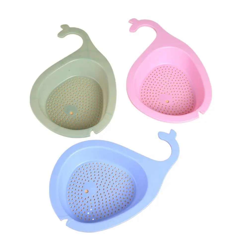 Bathroom Sink Drain Basket Drain Water Basket Plastic Hanging Basket Kitchen Basin Organizer Whale Shape Storage Drying Rack