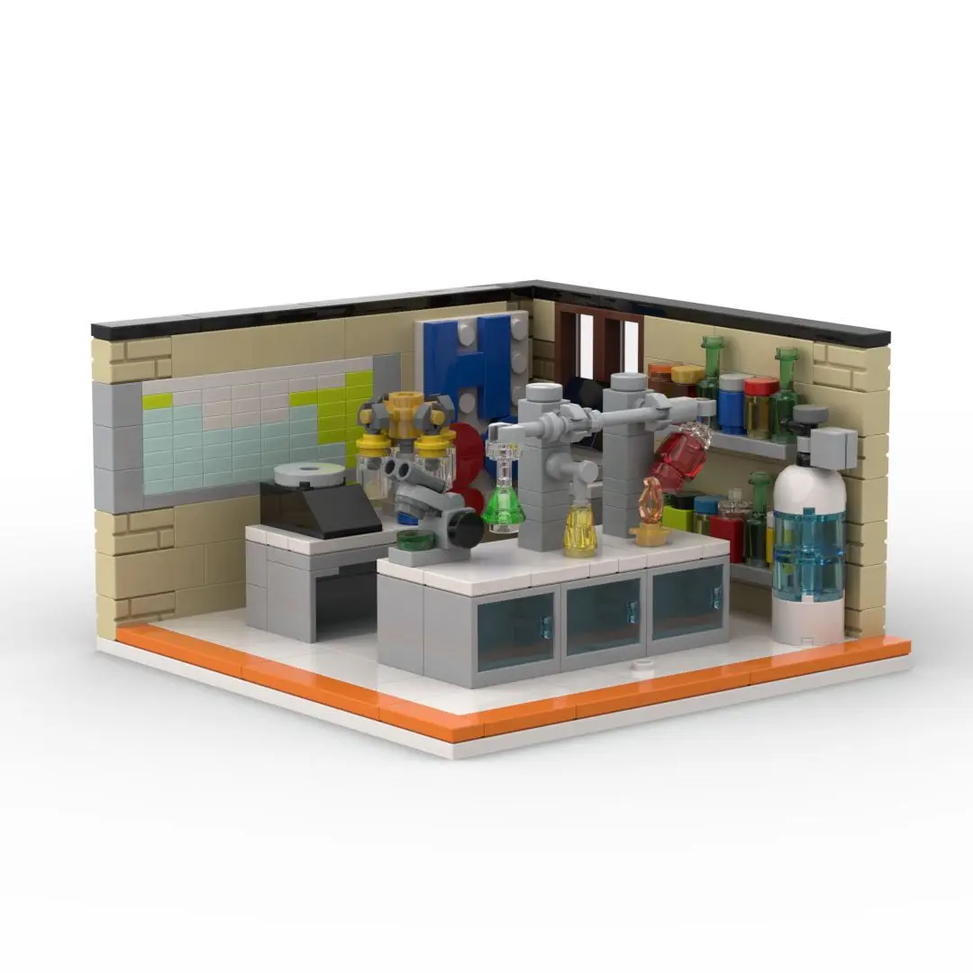 

MOC Boy Home Decoration Laboratory Small Scene City Building Building Block Toys DIY Gifts Children Love Collecting Bricks Toys