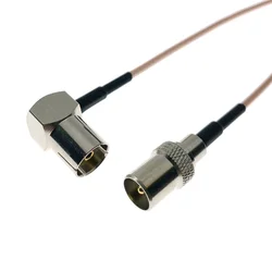 RG179 cable TV Male TO  IEC DVB-T TV PAL 9.5mm female Right Angle connector coaxial 75 ohm Cable RF Coax RG179