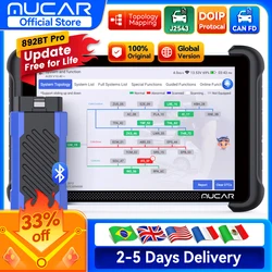 MUCAR 892BT Pro AI OBD2 Scanner Topology Map All System Diagnosis 35 Reset ECU Coding, J2534 /CAN FD/DoIP Lifetime Free Update