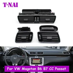 Magotan B6 B7 CC Passat Piano Black Car Air Conditioning Left Right Central AC Vent Outlet Assembly For VW 3AD819728A,3AD819701A