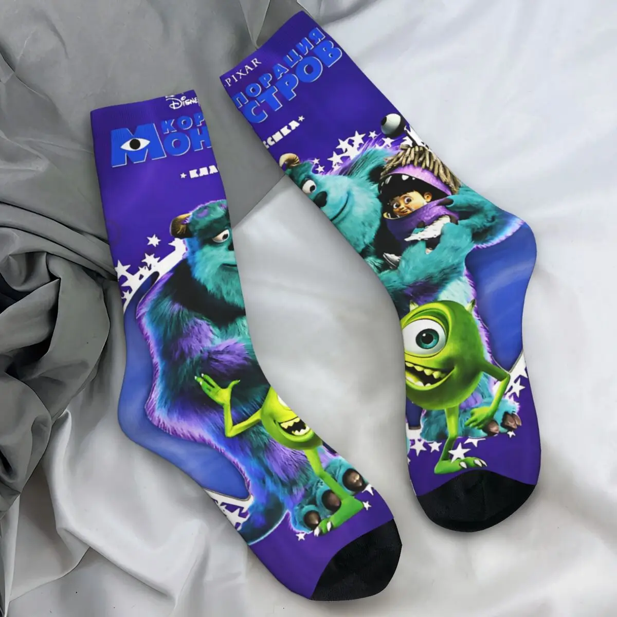 

Monsters University HD Socks Trendy Stockings Winter Non Slip Unisex Men Socks Soft Graphic Running Sports Socks