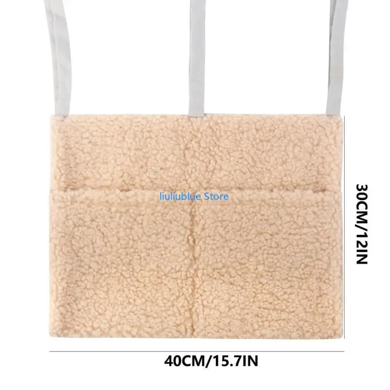 حقيبة تخزين آمنة لمنظمات سرير الأطفال مع جيبين لمستلزمات الحضانة 62CF