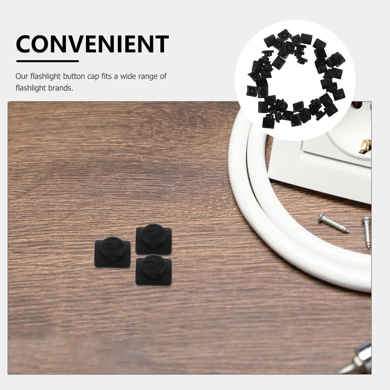 50Pcs Flashlight Button Cap Waterproof Rubber Switch Cover Replacement Boot Protective Cover for Handheld Torches Outdoor Use