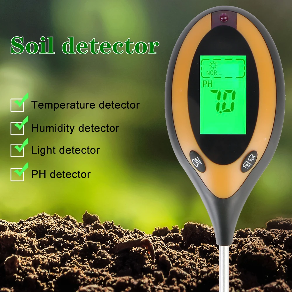 Soil Flower PH and Humidity Tester Grass Fertility Meter Tool Household 1PC Nutrient Water Tester Gardening High Precision