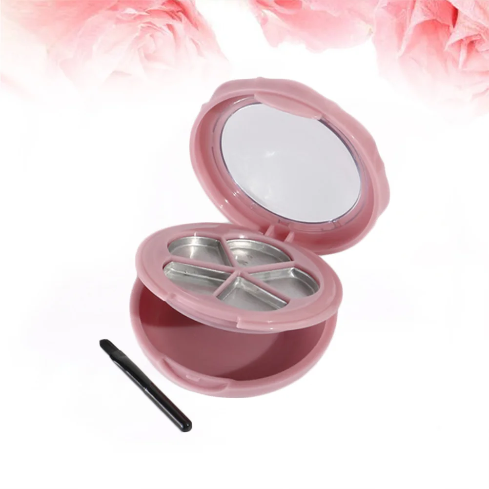 3 قطع من صندوق أحمر الشفاه المدمج لظلال العيون الفارغة لمنظم المكياج، حقيبة تخزين محمولة ومتينة مع مرآة #5