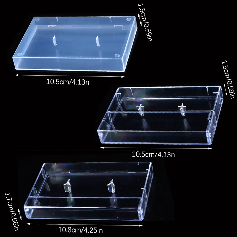 1Pc Cassette Tape Transparent Storage Box Audio Magnetic Recording Blank Tape Case Dustproof Box