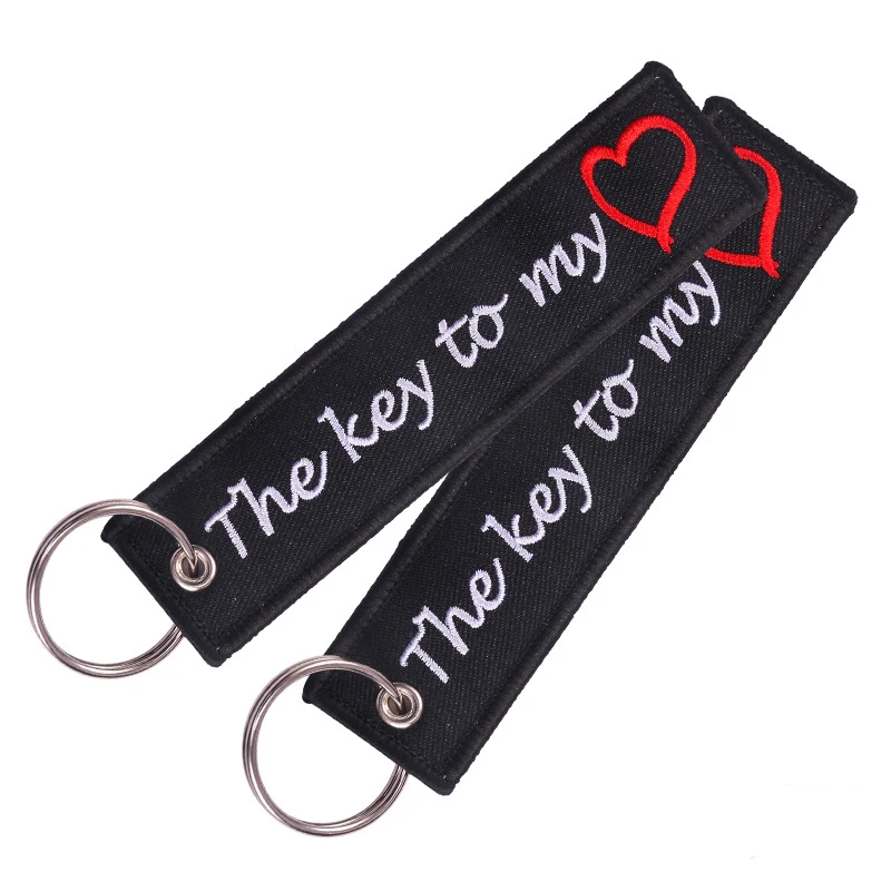 1Pc Fashion Key Tag Keychain For Motorcycles The Key To Happiness Key Fobs Key Ring Tag Jewelry Gift