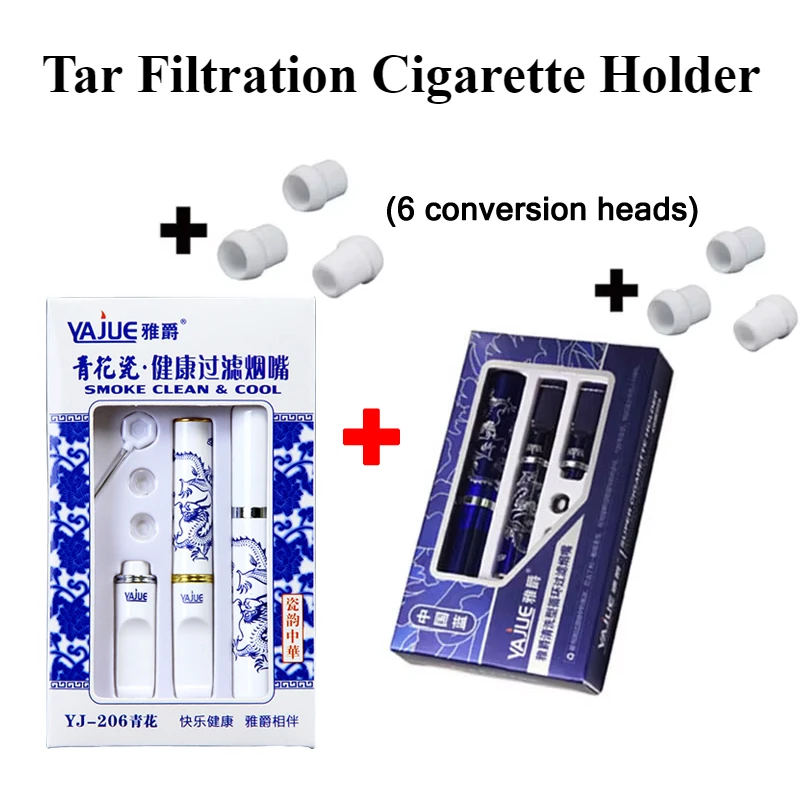 High quality Tar Filtration Cigarette filter Microfilter Reducing Tar Tobacco Filter Washable Reusable Cigarette Holder Men Gift
