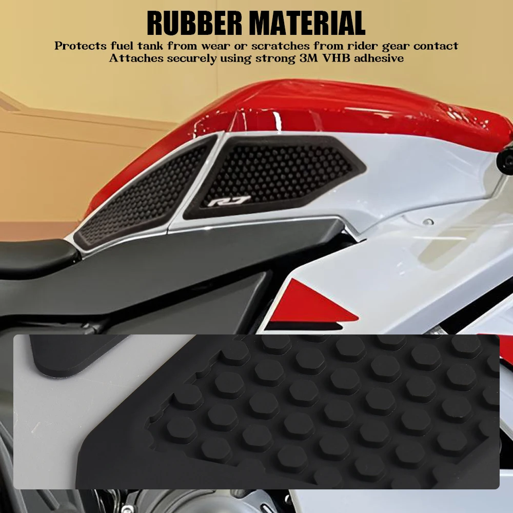 For Yamaha YZF-R7 YZFR7 YZF R7 Motorcycle Tank Pad Side Knee Grip Protector Sticker 2026 Fuel Tank Rubber Decal Accessories view 4