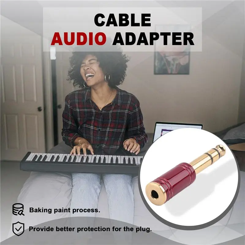 AED6-6.5Mm 6.35Mm 1/4Inch Male To 3.5Mm 1/8Inch Female Jack Stereo Headphone AUX Cable Audio Adapter Plug For Guitar Plug Amplif
