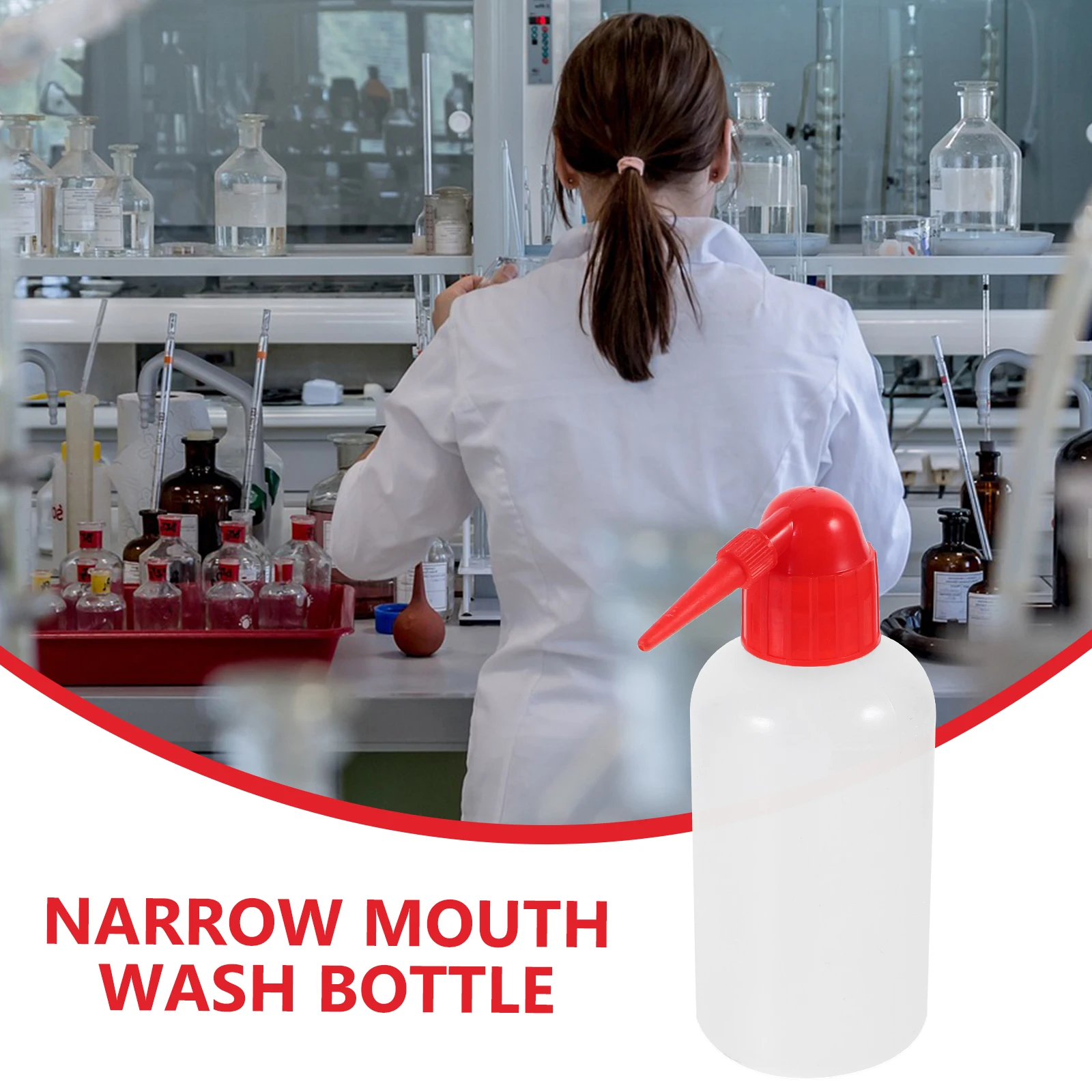 

Washing Bottle for Liquid Cleaning Plastic Tilt Head Narrow Mouth Sample Bottles