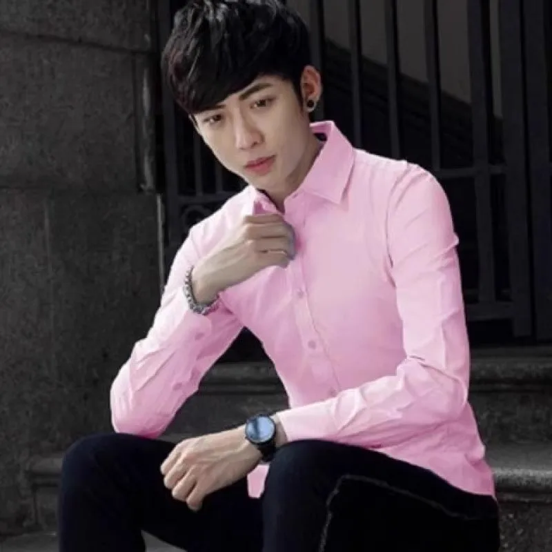 Retro japonés Sle Long Sve Casual irt para hombres primavera otoño moda Simple Slim Fit resistente al desgaste Dir ropa de trabajo Jaet