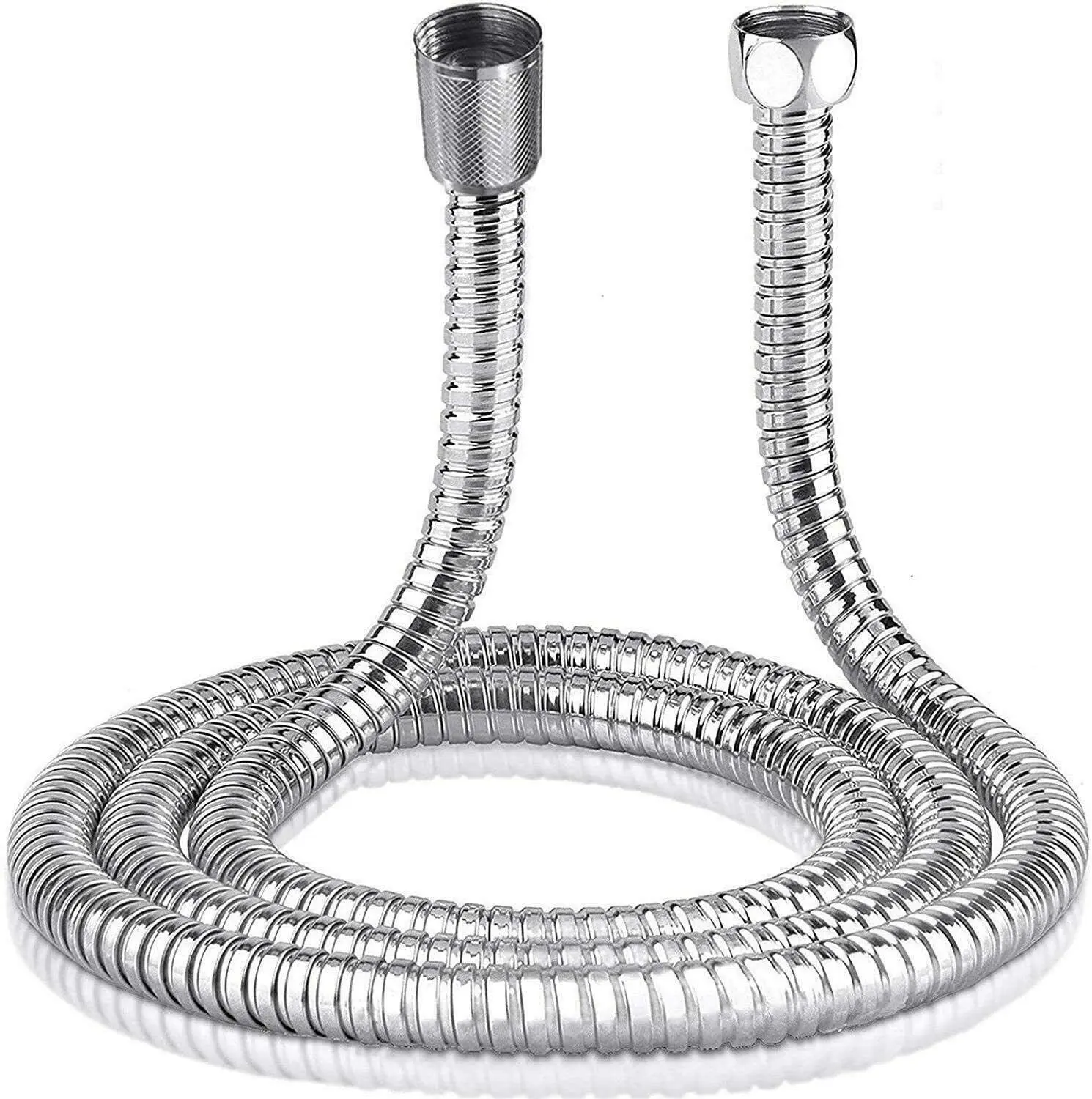 Stainless Steel Chrome Shower Hose Pipe Universal Standard Fitting Leakproof High Pressure Resistance  Plumbing Bathroom