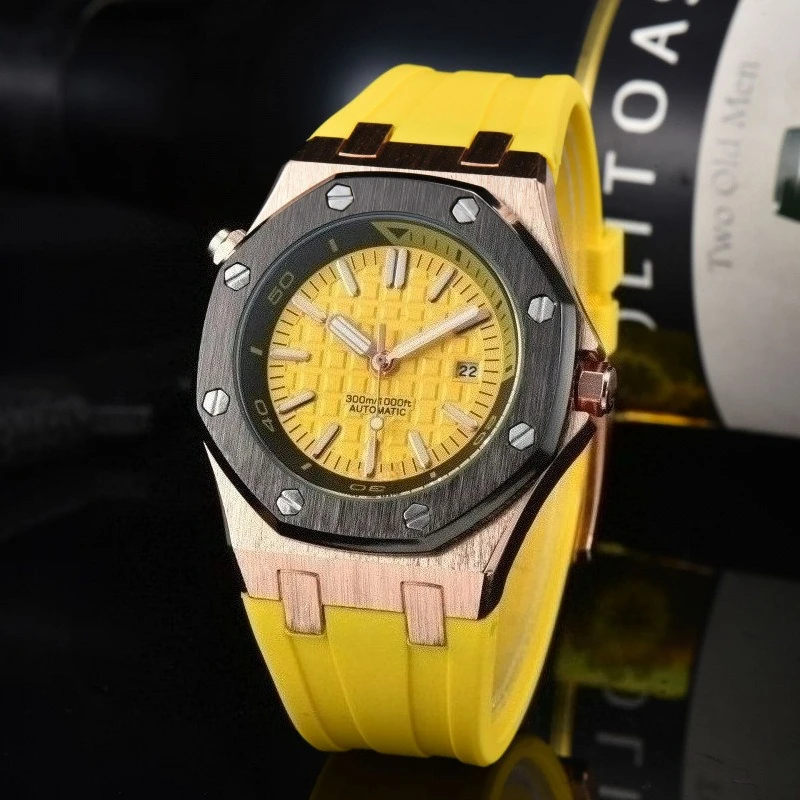 Original High End Luxury Mens Watch Designer Quartz Movement Stainless Steel Case and Bracelet Hip Hop Style High Quality Watch