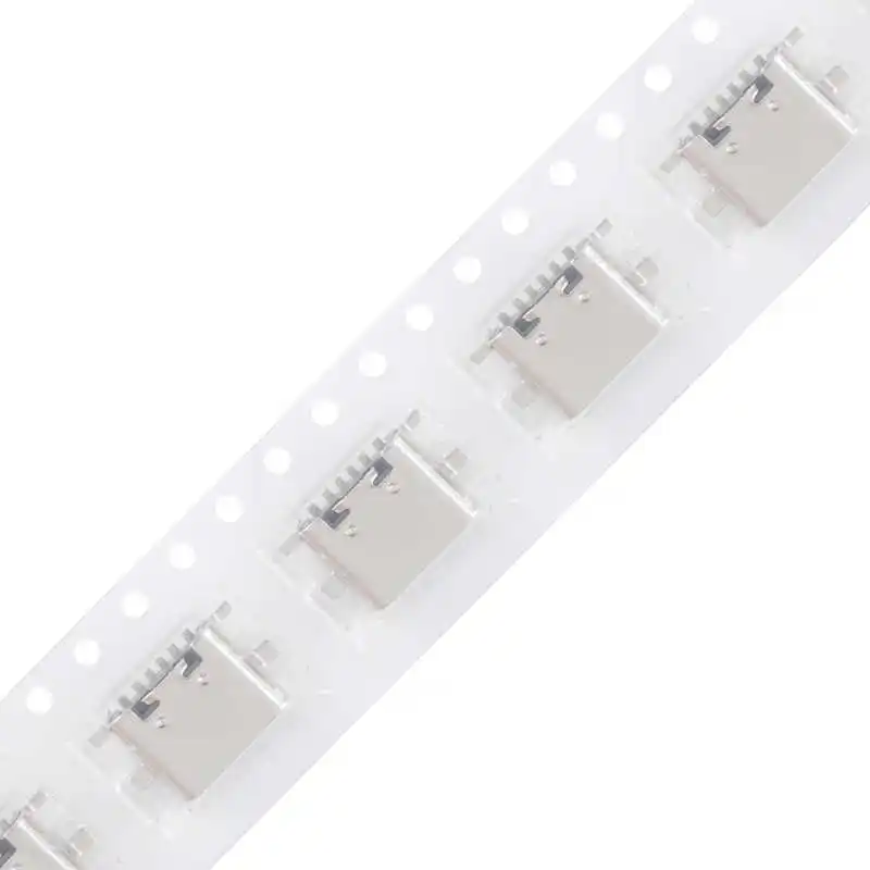 USB Type-C 6P female surface-mount four-pin full-solder 6P simple high-current fast-charging socket USB connector