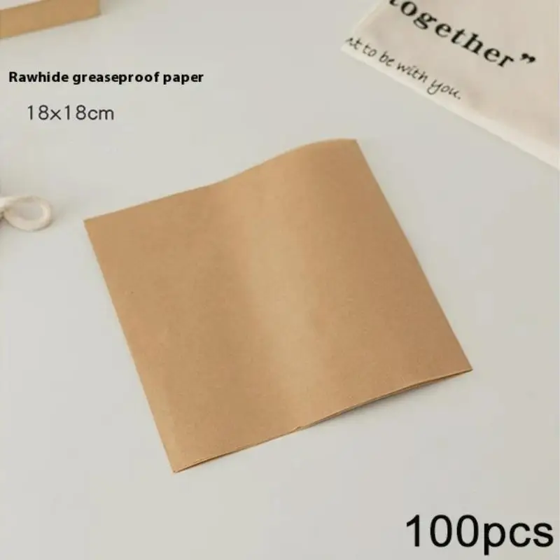 

100 Pcs Sandwich Burger Fries Wrappers Cookie Kitchen Baking Paper Baking Tools Parchment Paper Food Grade Grease Paper Bread
