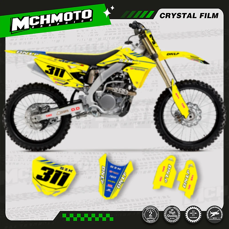 

MCHMFG для Suzuki RM-Z RMZ 250 2010 2011 2012 2013-2018 RMZ250 обтекатель для мотокросса графический фон наклейки наклейка на заказ