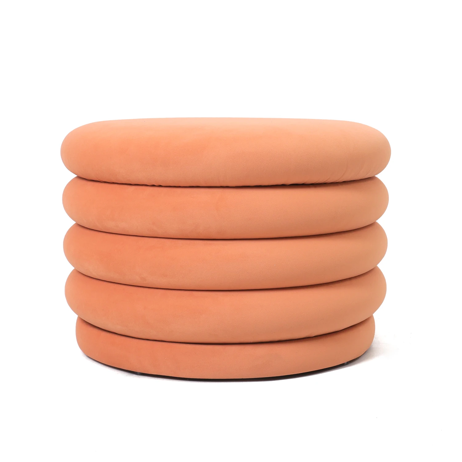 Modern Tufted Eco-Friendly Fabric Ottoman Pouf with Customized Color-Storage Footstool for Living Room Bedroom Home Furniture