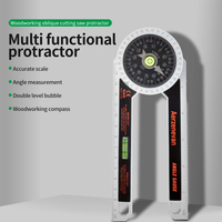 High Accuracy 360 Degree Miter Saw Protractor Angle Finder Goniometer - Rotatable Measuring Ruler Tool for Woodworking
