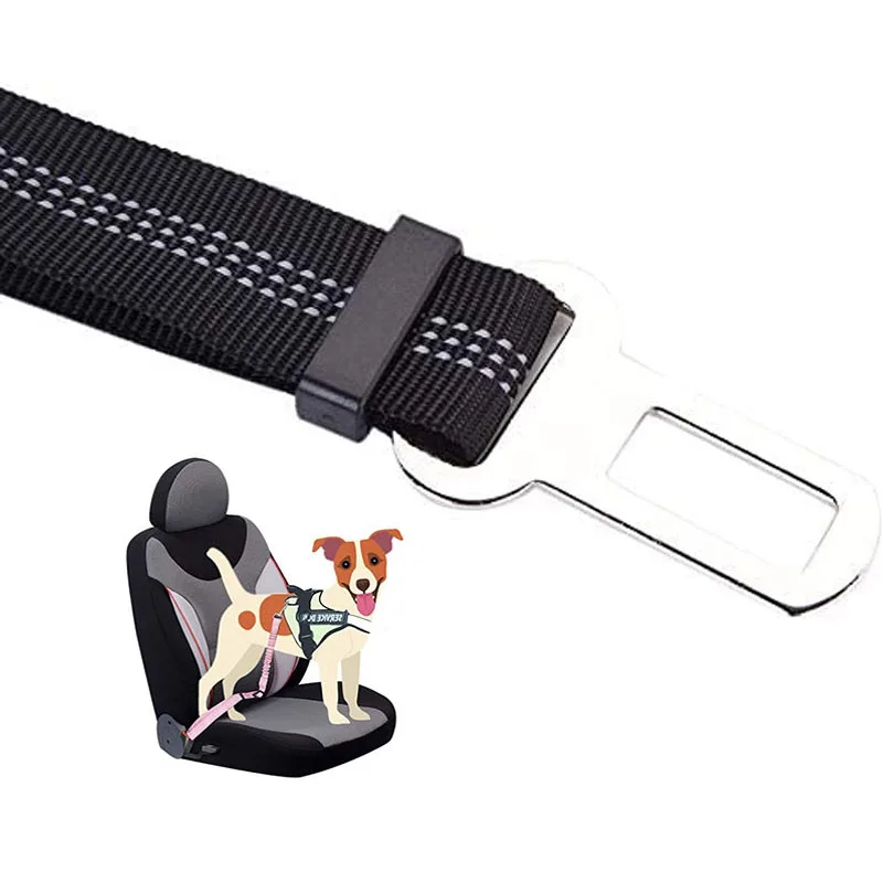 

Dog Car Seat Belt Safety Protector Travel Pets Accessories Dog Leash Collar Breakaway Solid Car Harness Pet Car Seat Belts