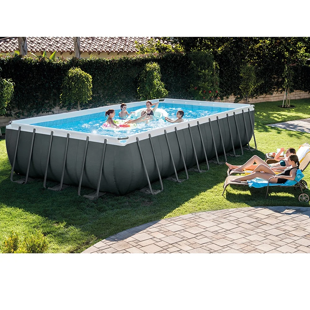 26364 24FT Outdoor Above Ground Metal Frame Swimming Pool for sale with Accessories