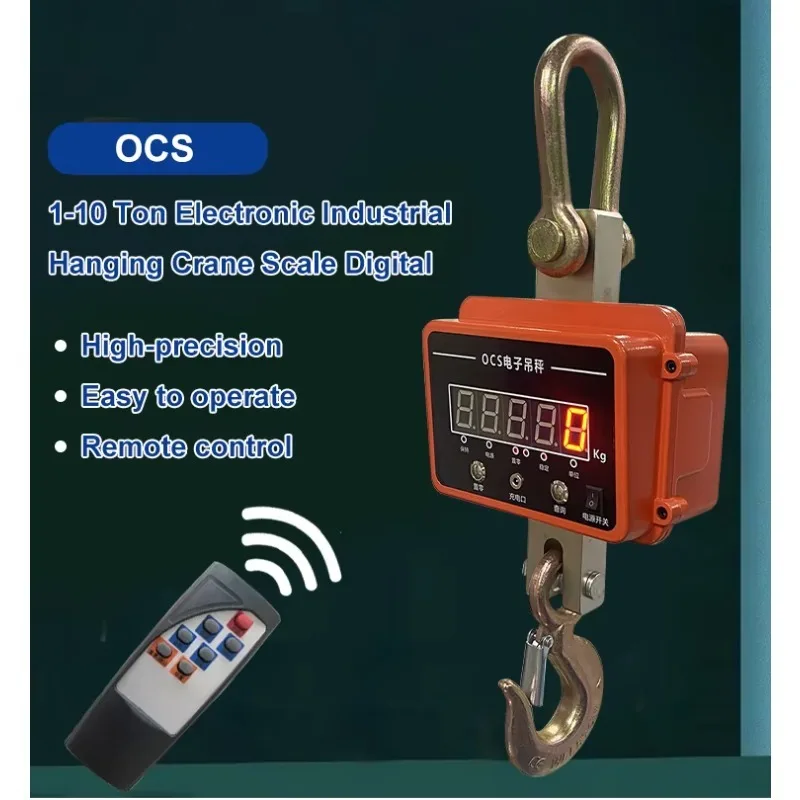 Báscula colgante de acero al carbono de buena calidad, balanza de grúa inalámbrica Digital de 2 toneladas, superventas