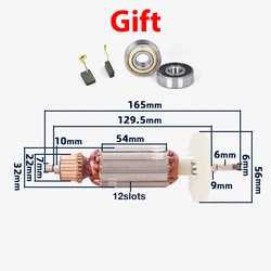 AC220-240 Rotor Armature Anchor Stator Coil Replacement for Makita 9556NB 9556HN 9557NB 9557HN 9558NB 9558HN Accessories